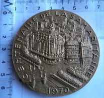 Medaille Bronze Centenaire De La Samaritaine 1870 1970 - Graveur Torcheux - Inscription Tranche "bronze" - Non Classés