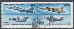 India 1992, Golden Jubilee Air Force, I.A.F. Militaria, MIG-29, Ilyushin, Airplane, Used, Inde Indien - Gebraucht