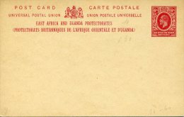 Entier Postal Carte East Africa And Uganda Protectorates 6c Rouge Superbe - Protettorati De Africa Orientale E Uganda