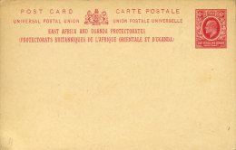 Entier Postal Carte East Africa And Uganda Protectorates 6c Rouge  Superbe - Protettorati De Africa Orientale E Uganda