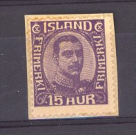 Islande  -  1920  :    Mi  89  (*) - Ungebraucht