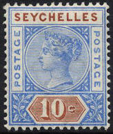 Seychelles #7 Mint Hinged 10c Victoria  From 1890 - Seychelles (...-1976)
