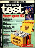 Test , Stiftung Warentest - Sonderheft Steuern - Steuern Sparen 1992 - Other & Unclassified