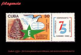 CUBA MINT. 1990-05 75 CONGRESO UNIVERSAL DE IDIOMA ESPERANTO - Ungebraucht