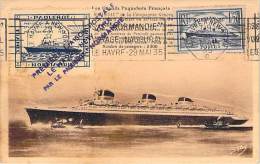 FRANCE CARTE  MAXIMUM    NUM.YVERT  299 PAQUEBOT NORMANDIE  VOYAGE INAUGURAL - 1930-1939