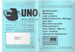 Arbeitskreis UNO-Philatelie BRD-Studie Zum Thema UNO-Philatelie Deutschland - Autres & Non Classés