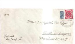 69429)lettera Della Germania Con 20 P.+2berlin Da Neuotting A Furth Il 26-11-1951 Con Bollo Speciale - Covers & Documents
