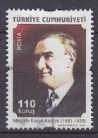 Turkey 2010 NEW 110 K Mustafa Kemal Atatürk (1881-1938) National Hero Security Perf. - Gebraucht