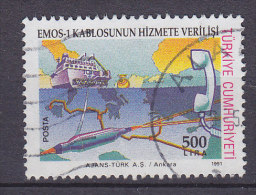 Turkey 1991 Mi. 2924 C    500 L Inbetriebnahme Des Mittelmeerkabels EMOS-1 Telephone Telefon Perf. 14 - Ungebraucht