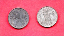 BELGIUM , 1942-46, Circulated Coin, 1 Franc, Zinc, Km 128, C1623 - 1 Franc