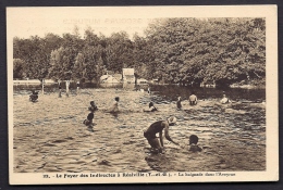 CPA ANCIENNE- FRANCE- REALVILLE (82)- FOYER DES INDIRECTS- LA BAIGNADE DANS L'AVEYRON- ANIMATION GROS PLAN- - Realville