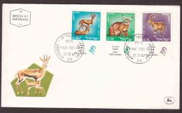 Israel - 1967 - FDC - Fauna, Animals - Lettres & Documents