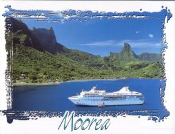 (123) French Polynesia - Moorea Island (show Paul Gauguin Cruise Ship In Bay) - French Polynesia