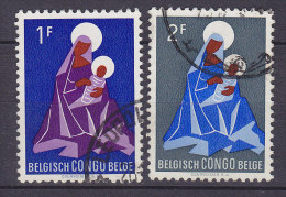 Belgium Congo 1959 Mi. 356-57 Weihnachten Christmas Jul Noel Natale Navidad Maria Madonna Mit Kind - Used Stamps