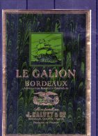 BATEAUX - Le Gallion( Etiquette Légèrement Collée Sur Feuille D´expo.) - Bateaux à Voile & Voiliers