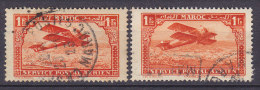 Morocco Maroc 1922 Mi. 44 I/II    1 Fr Service Postal Arienne Type I & III. Aeroplane Flugzeug - Usati