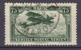 Morocco Maroc 1922 Mi. 42 II    75 C Service Postal Arienne Type III. Aeroplane Flugzeug - Usati