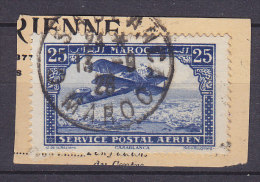 Morocco Maroc 1922 Mi. 39 II       25 C Service Postal Arienne Type II. Aeroplane Flugzeug - Usati