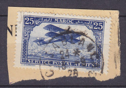 Morocco Maroc 1922 Mi. 39 II       25 C Service Postal Arienne Type II. Aeroplane Flugzeug - Usati