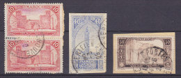 Morocco Maroc 1917 Mi. 25 (x2), 31, 33 Baudenkmäler - Usati