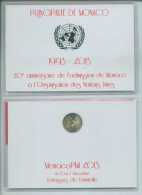 2013 PRINCIPATO DI MONACO 2 EURO IN FOLDER 20° DELL´AMMISSIONE DI MONACO ALL´ONU 1993 - 2013 - Monaco