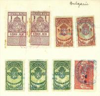 FISCALI - BULGARIA  - 8 RARI  ESEMPLARI -  BILL STAMPS - REVENUE - FISCALI - FISCAL - Official Stamps