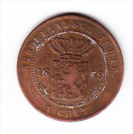 COINS  PAYS-BAS INDES  NEERLANDAISES  KM  306     1858.        (PB 78) - Indes Néerlandaises