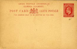 Entier Postal Carte One Penny Rouge Neuf Superbe - Gambia (...-1964)
