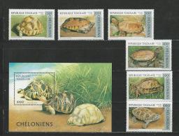 Togo: 1517/ 1522 + BF 306 **    Tortues - Schildpadden