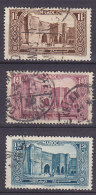 Morocco Maroc 1923 Mi. 69, 71-72 Baudenmäler - Usati