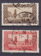 Morocco Maroc 1923 Mi. 73-74     2 Fr & 3 Fr Baudenmäler - Usati