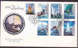 New Zealand - 1999 - FDC - Yachting - Brieven En Documenten