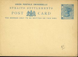 Entier Postal 3 Cents Bleu Neuve Superbe - Singapour (...-1959)