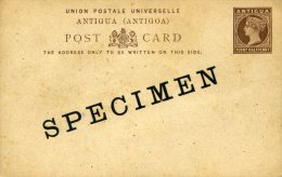 Entier Postal CartePenny Halfpenny Marron Victoria Surcharge SPECIMEN Neuve - 1858-1960 Colonia Británica