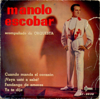 " Manolo Escobar, Cuando Manda El Corazón..." Disque Vinyle 45 Tours - Autres - Musique Espagnole