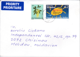 Austria To Moldova ; By   Prioritaire Post - Brieven En Documenten