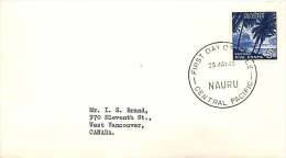 1965  5 C. Decimal Definitive  SG 70 On FDC To Canada - Nauru