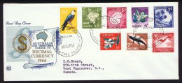 1966  Decimal Definitive  Issue  On WCS FDC To Canada - Nauru