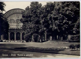 Torino - Porta Nuova E Giardini - 5055 - Formato Grande Viaggiata - D - Parcs & Jardins