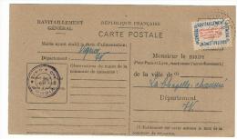 Timbre De Ravitaillement Sur Carte De 1946 - Covers & Documents