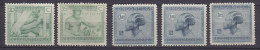 Belgium Congo 1926/27 Mi. 84-85, 91-92 Weber, Holzarbeiter, Ubangi-Mann MNG - Unused Stamps