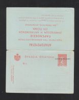 Greece Letter Card Overprint Balkan War - Entiers Postaux