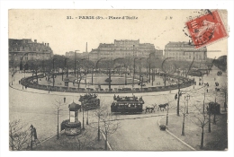 Paris 13ème Arr (75) :Vue Aérienne De La Place D´Italie Avec Tramway à Chevaux  En 1911 (animé) PF. - Arrondissement: 13