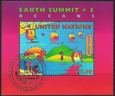 Nations Unis New York 1997 Yvertn° Bloc 9 (°) Oblitéré Cote 3,60 € Earth Summit - Gebraucht