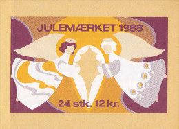 Denmark Markenheftchen Booklet 1988 Weihnachten Christmas Jul Noel Natale Navidad Angel Engel (2 Scans) MNH** - Carnets