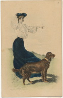 Clarence Underwood Femme  MM Munk 377 Trou Punaise Chien Chasse Setter Irlandais - Underwood, Clarence F.