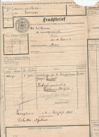 Lettre De Voiture Allemande 14/18 - Cachet De Gare Belge TEMPLEUVE Et Allemand MONS  -- 21/905 - Other & Unclassified