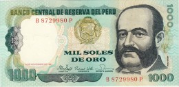 BILLET # PEROU # 1000 SOLES DE ORO # 1981 # PICK 122 # NEUF # MIGUEL GRAU # - Perú