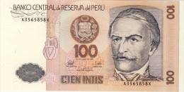 BILLET # PEROU # 100 INTIS # 1987 # PICK 133 # NEUF # RAMON CASTILLA  # - Peru