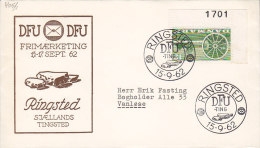 Demark Sonderstempel DFU, Frimærkrting RINGSTED 1962 Cover Brief To VANLØSE Agricltural Stamp W. Marginal Number "1701" - Storia Postale